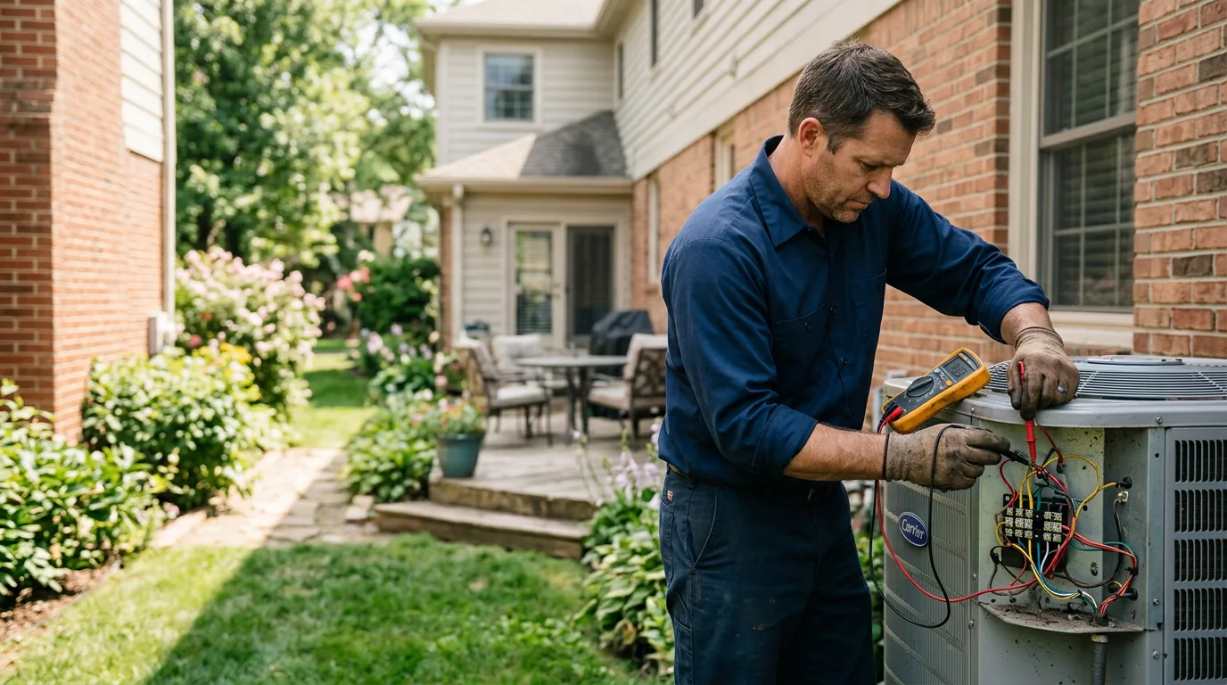 HVAC technician working near Dumont, NJ